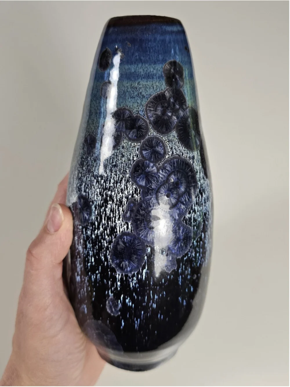 Studio Art Pottery Crystalline Glazed Vase 7.5